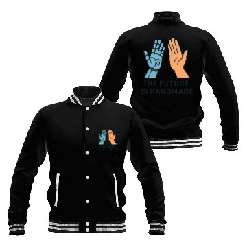 Discover The Future Is Handmade – Human & Robot High Five T Baseball Jackets