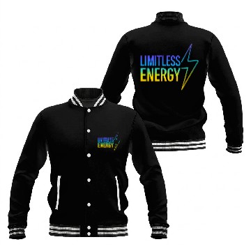 Discover Limitless Energy Neon Typography Baseball Jackets