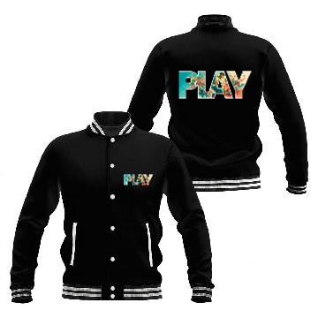 Discover Street Dance Play Logo Baseball Jackets
