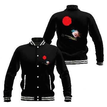 Discover Murakami Birds Red Moon Japenese Baseball Jackets
