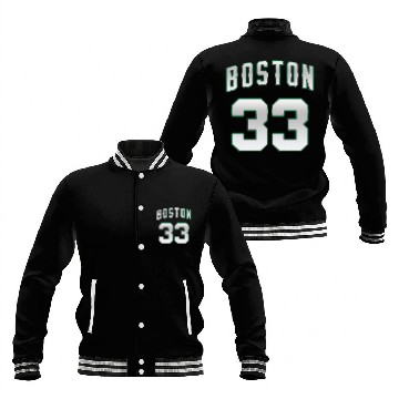 Discover Boston 33 white number Baseball Jackets