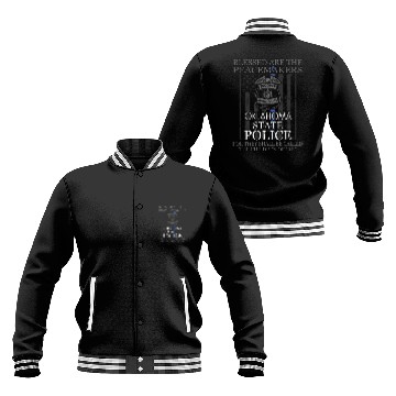 Discover Oklahoma Highway Patrol Saint Michael Police Prayer Baseball Jackets