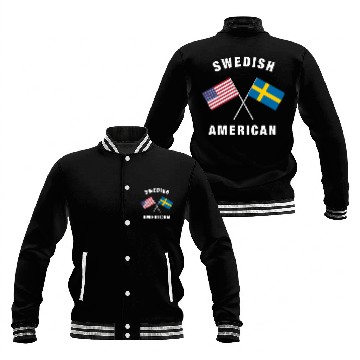 Discover Swedish American Flag Baseball Jackets