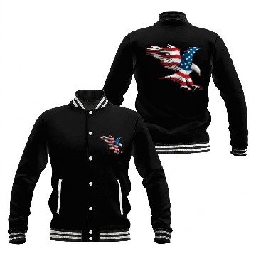 Discover Patriotic American Eagle Baseball Jackets