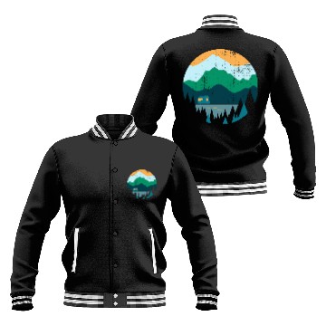 Discover Wanderlust Campeing Mountains Nature Souvenir Gift Baseball Jackets