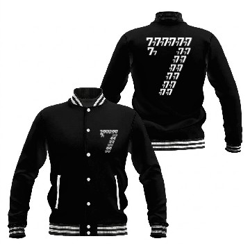 Discover Seven Number 7 Birthday Gift Anniversary Number Baseball Jackets