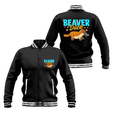 Discover Beaver Duck Platypus Pun Cute Duck Billed Platypus Baseball Jackets