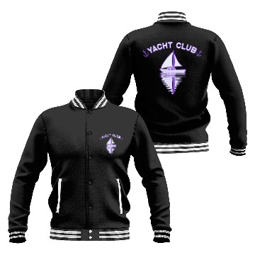 Discover Yacht Club sailing ship sailing anchor Baseball Jackets