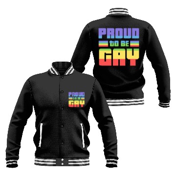 Discover Proud to be Gay - Rainbow, Gay Pride Baseball Jackets