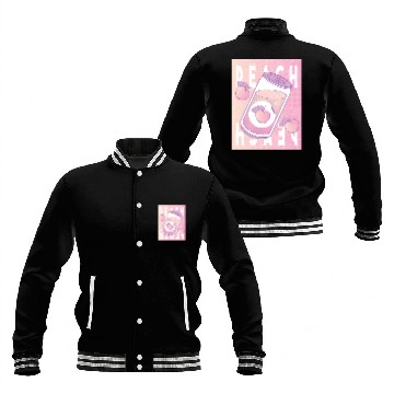 Discover Peach Drink Aesthetic Vaporwave Japan Baseball Jackets