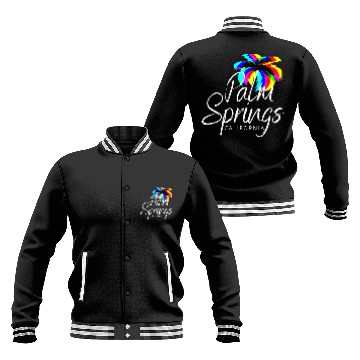 Discover Palm Springs Neon Tree (White) Baseball Jackets