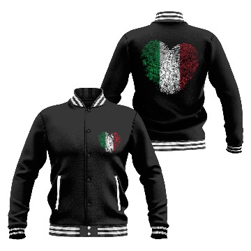 Discover Italy in my DNA: italy Heart Baseball Jackets