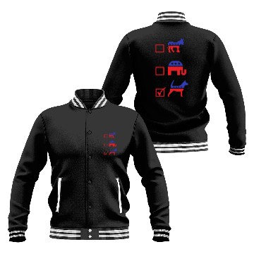 Discover Republican Dog Voting Ballot Paper Democrat Baseball Jackets