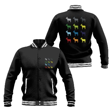 Discover Neon Pop Art Retro Goat Animal Gift Idea Baseball Jackets
