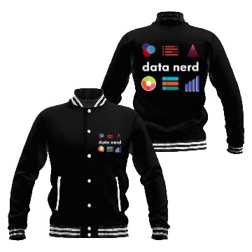 Discover Data Nerd - Data Analyst Data Scientist - Data Baseball Jackets