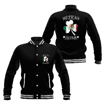 Discover Mexican Irish Shamrock St Patricks Day Baseball Jackets