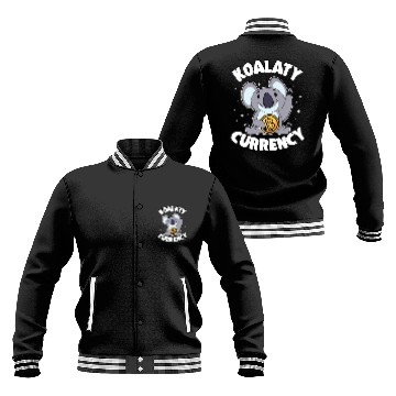 Discover Koalaty Currency Funny Bitcoin Koala Quote BTC Baseball Jackets