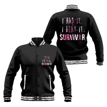 Discover Breast Cancer Survivor I Had It I Beat It Baseball Jackets