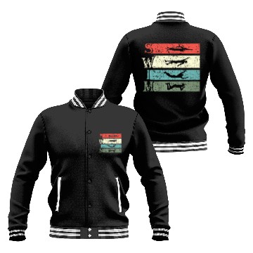 Discover Retro Vintage Swimming Swimmers Swim Baseball Jackets