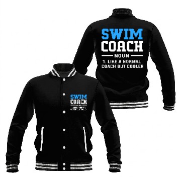 Discover Funny Swimming Instructor Swim Coach Baseball Jackets