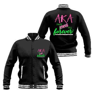 Discover AKA Sorority Alpha Kappa Pink And Green Twenty Pea Baseball Jackets