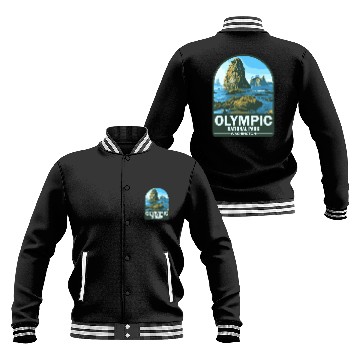 Discover OLYMPIC national park Washington usa Baseball Jackets