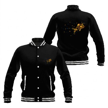 Discover Artsy gold fish waves Baseball Jackets