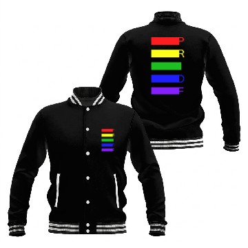 Discover PRIDE Rainbow Flag Colors Baseball Jackets