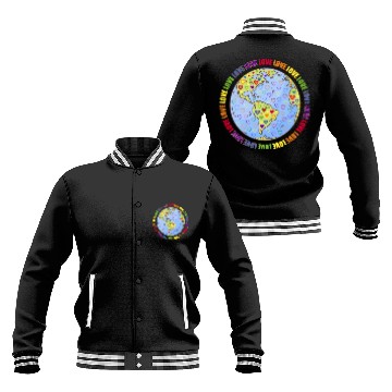 Discover LGBT Pride Rainbow Hearts Lesbian Gay Bi Trans Baseball Jackets