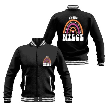 Discover Proud Niece Lesbian Pride Rainbow Baseball Jackets