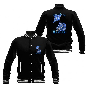 Discover Hapuna Beach Vacation Tribal Stingrays Baseball Jackets