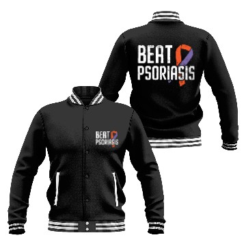 Discover Beat Psoriasis Skin Disease Psoriasis Awareness Baseball Jackets