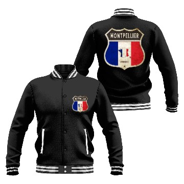 Discover Montpellier France coat of arms flags design Baseball Jackets