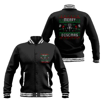 Discover Merry Discmas Disc Golf Ugly Dad Uncle Christmas Baseball Jackets
