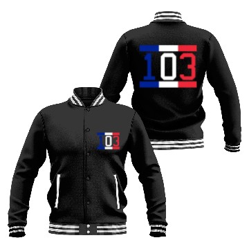 Discover France French 103 National Flag Baseball Jackets