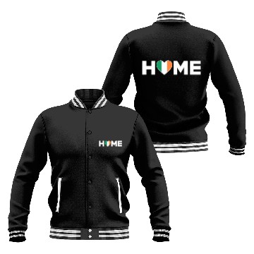 Discover Ireland Home Country Irish Flag Ireland Heart Baseball Jackets