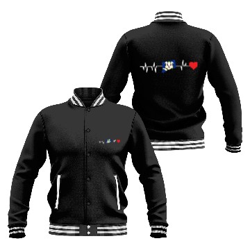 Discover Connecticut Heartbeat Gift Baseball Jackets