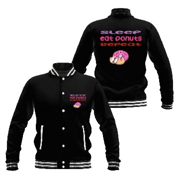 Discover sleep,eat donut,repeat sloth life style Baseball Jackets