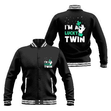 Discover I'm A Lucky Twin St. Patricks Day Ireland Irish Baseball Jackets
