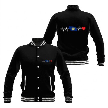 Discover Nebraska Heartbeat Gift Baseball Jackets
