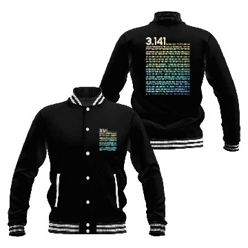Discover 3.14 Math Physics Irrational Number 3.14 Pi Day Baseball Jackets