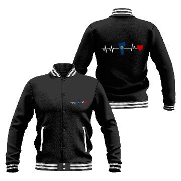 Discover Vermont Heartbeat Gift Baseball Jackets