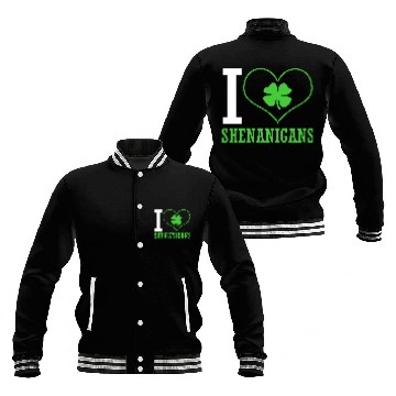 Discover St Patrick Day I Love Shenanigans Baseball Jackets