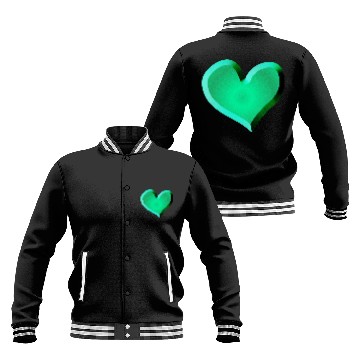 Discover green heart icon glitter green Baseball Jackets