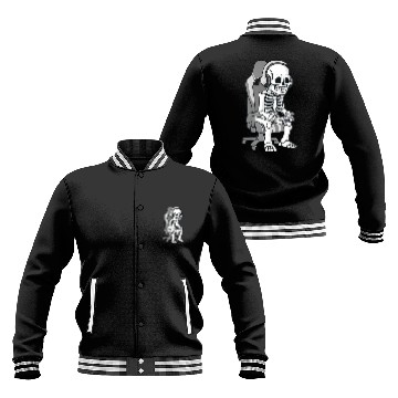 Discover Gaming Halloween Skeleton Scary Gamer Boys Kids Baseball Jackets
