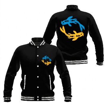 Discover design nishikigoi koi circle Baseball Jackets
