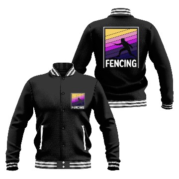 Discover Fencing Sport Duel En Garde Foil Baseball Jackets
