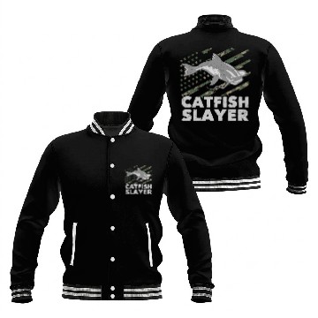 Discover Catfish Slayer - Wels Catfish Hunter Baseball Jackets