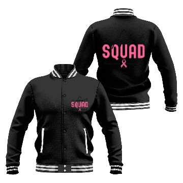 Discover Breast Cancer Support Squad Matching Family Baseball Jackets