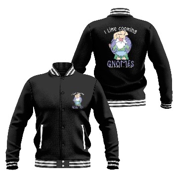 Discover Cooking Cook Chef Gnomes Gnome Lover Funny Gnome Baseball Jackets